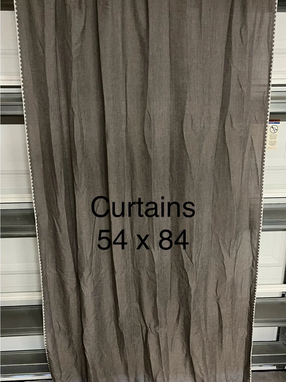 Gray Textured Curtain Panel - 54 x 84